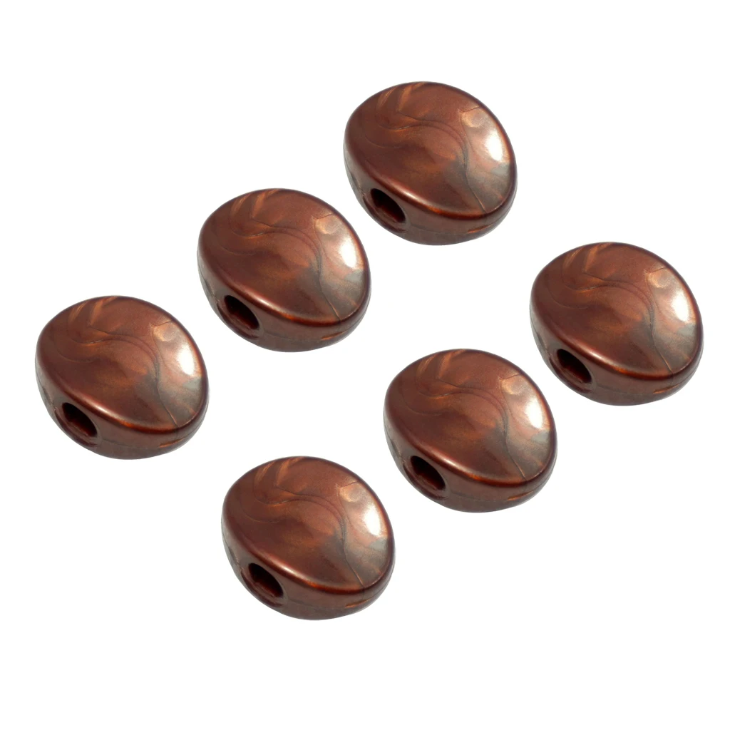 6 Pcs Electric Guitar Tuning Pegs Cap Tuners Machine Head Replacement Buttons Knobs, Coffee