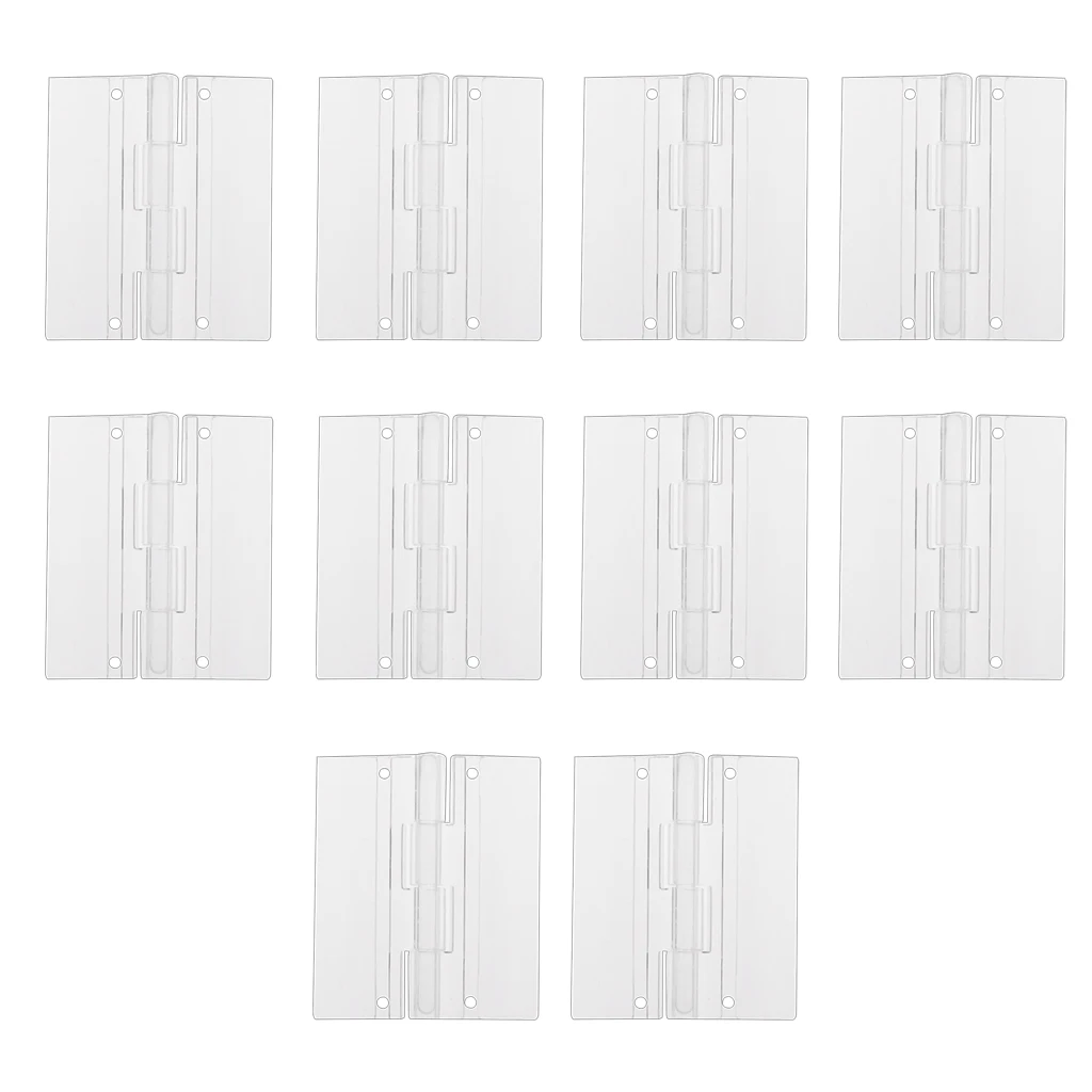 10pcs 45x38mm Clear Acrylic Plastic Folding Door Piano s Hinges