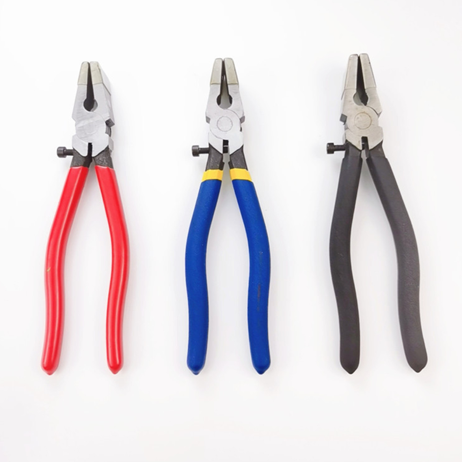 Heavy Duty Glass Running Pliers Key Fob Pliers Tool Kit, Breaker Grozer Pliers with Curved Jaws, Studio Running Pliers