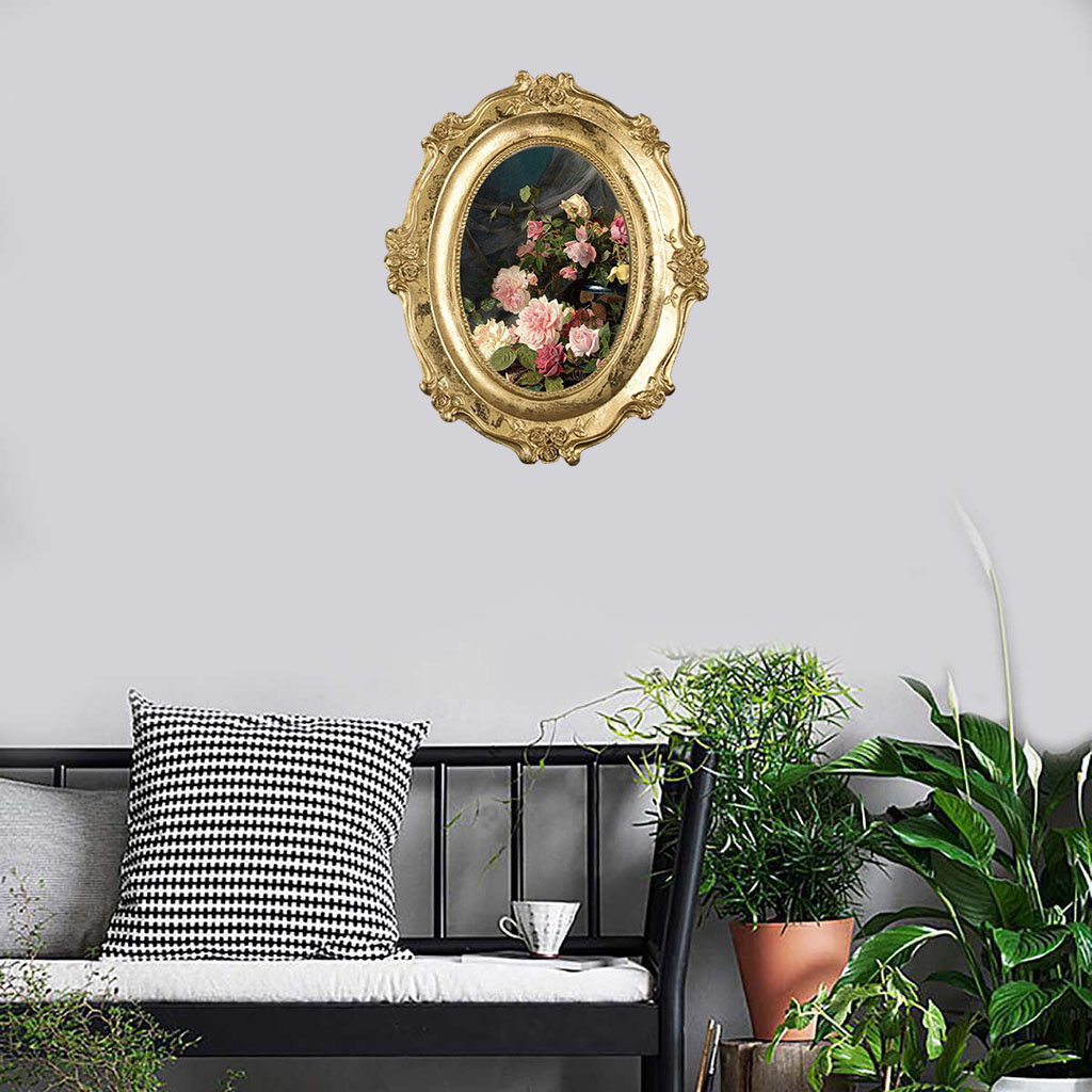 Photo Frame Resin Decoration Wall Mounted Classic Picture Holder for Dining Room Home Decor Movie Theater Porch Wedding