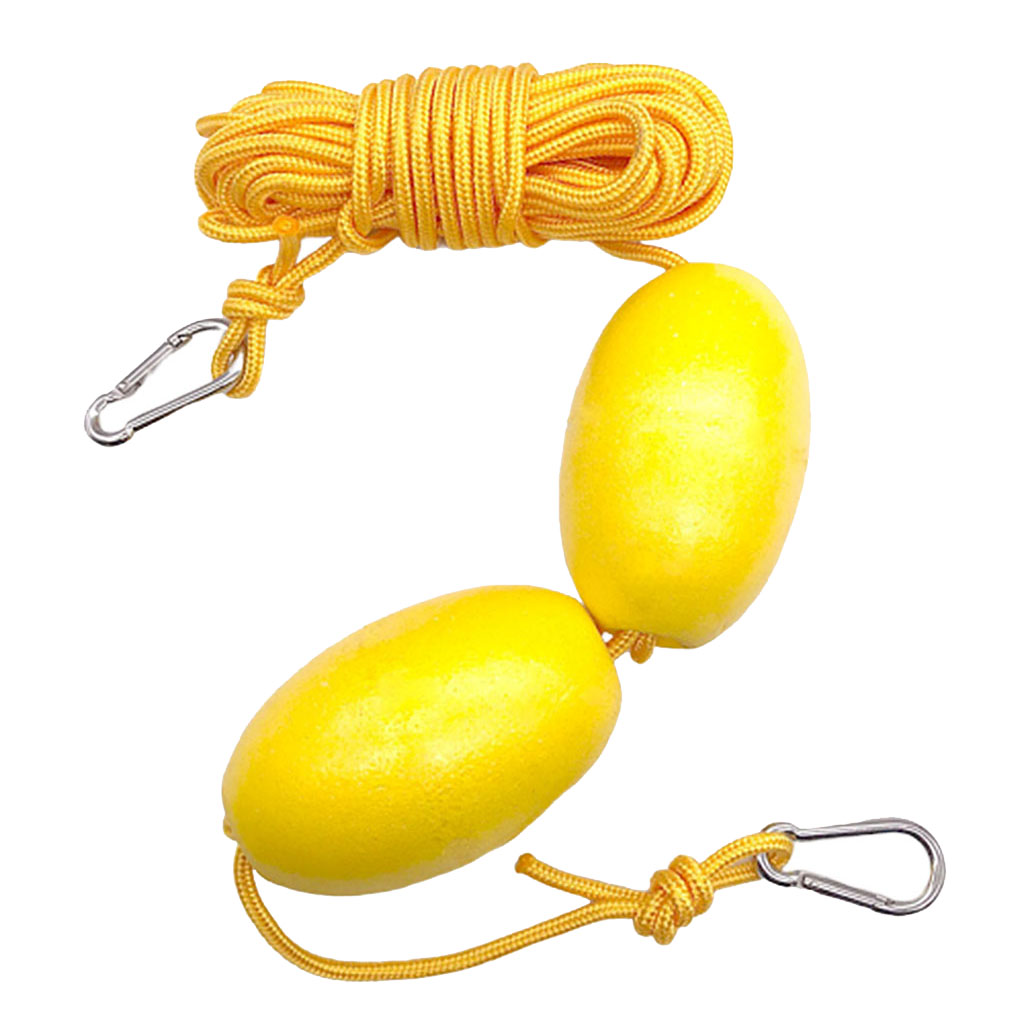 9m Kayak Tow Rope Durable Sailing Throw Anchor Line Dual Floats Accessories