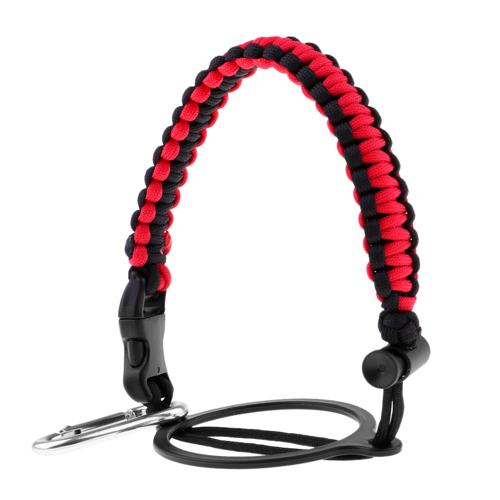 Outdoor Cycling Bike Bicycle Water Bottle Handle Cup Carrier Survival Strap Cord with Safety Ring and Carabiner