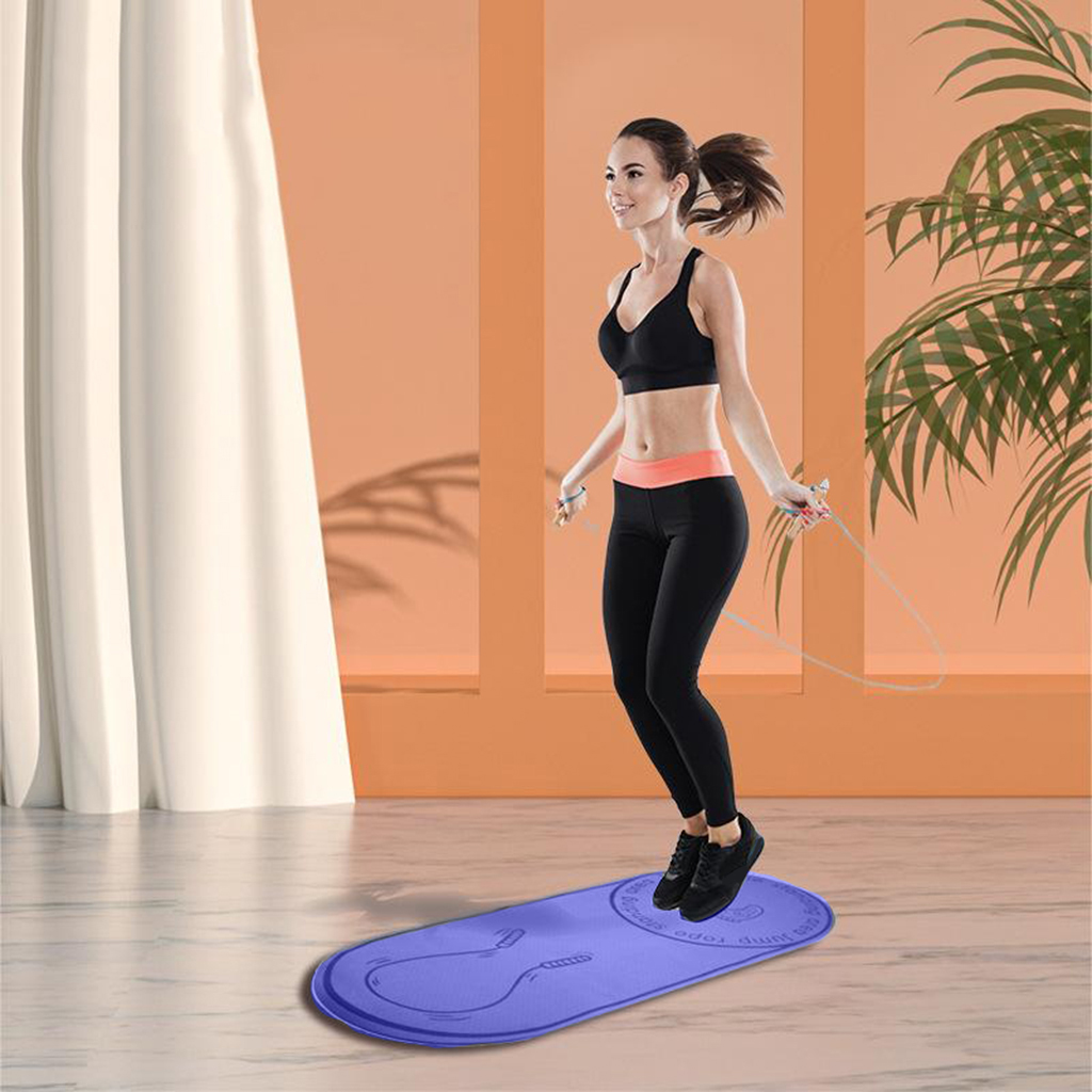 TPE Yoga Pilates Gymnastics Mat Anti-skid Shock Absorption Sports Non-Exercise Rope Skipping Mat High Density Indoor Cushion