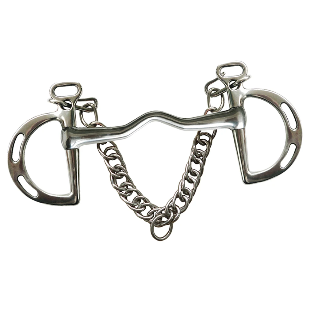 Stable Wide Port Weymouth Bit Combination Snaffle Horse Bit Equestrian