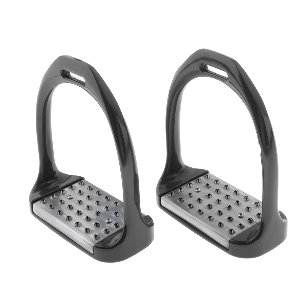 Stirrups Firm Colored Paint with Anti-Slip Pad 12cm Wide Track for Adult