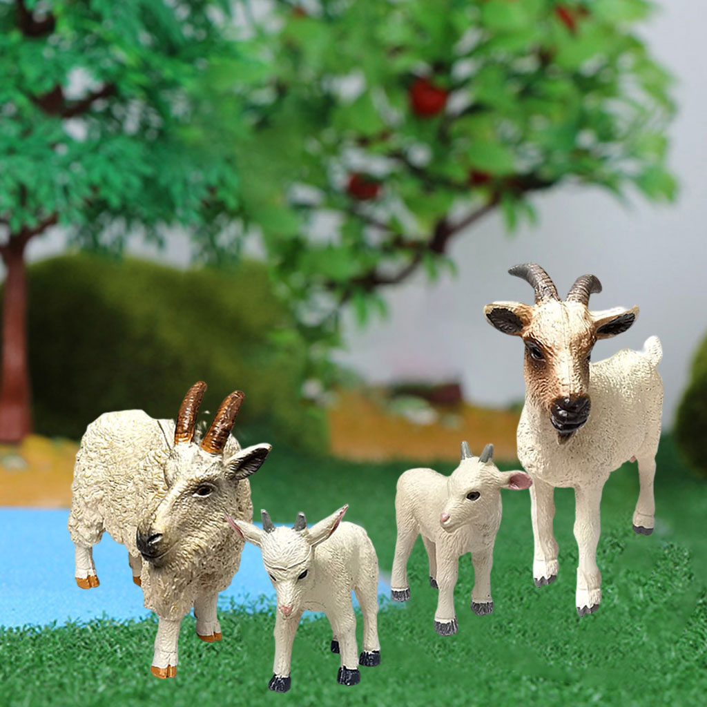 4 Pieces Animal Model Kids Playset for Home Office Living Room Collection Decor Gift