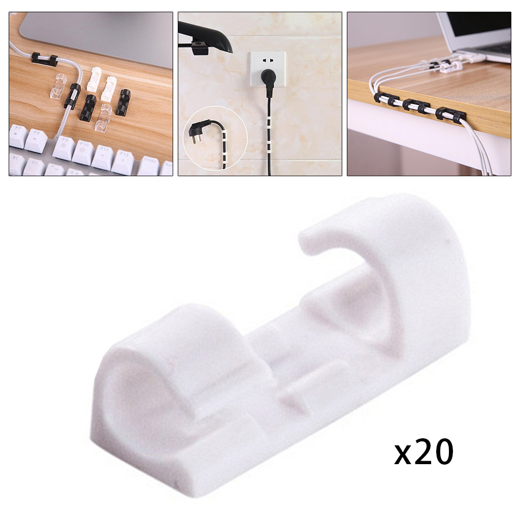 Wire Cable Cord Clips Clamp Organizer Holder Line Finishing Management