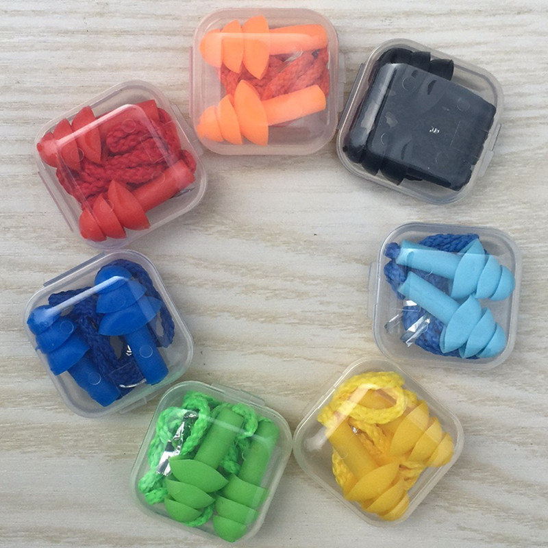 1Box Neue Komfort Ohrstöpsel Noise Reduktion Silikon Weichen Ohr Stecker Schwimmen Silikon Ohrstöpsel Schutzhülle Für Schlaf – Detail 1