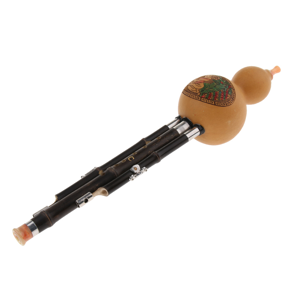 Chinese Hulusi Bamboo Cucurbit Flute Ethnic Musical Instrument Key of C for