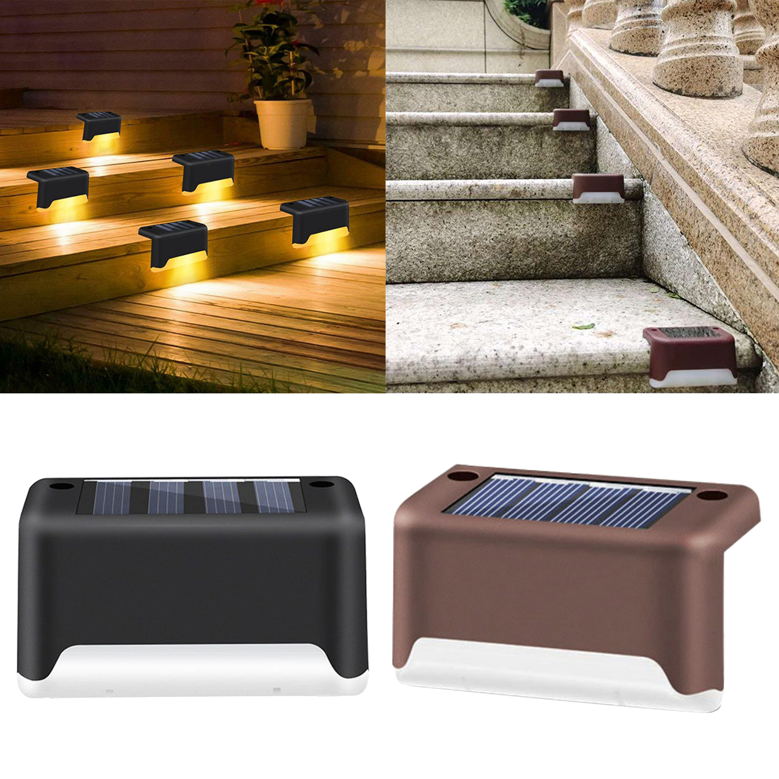 Solar Powered Step Light, Waterproof Led Solar Fence Lamp For Patio For Stairs,Walkways,Patio Solar Powered Step Light, Waterproof Led Solar Fence Lamp For Patio For Stairs,Walkways,Patio