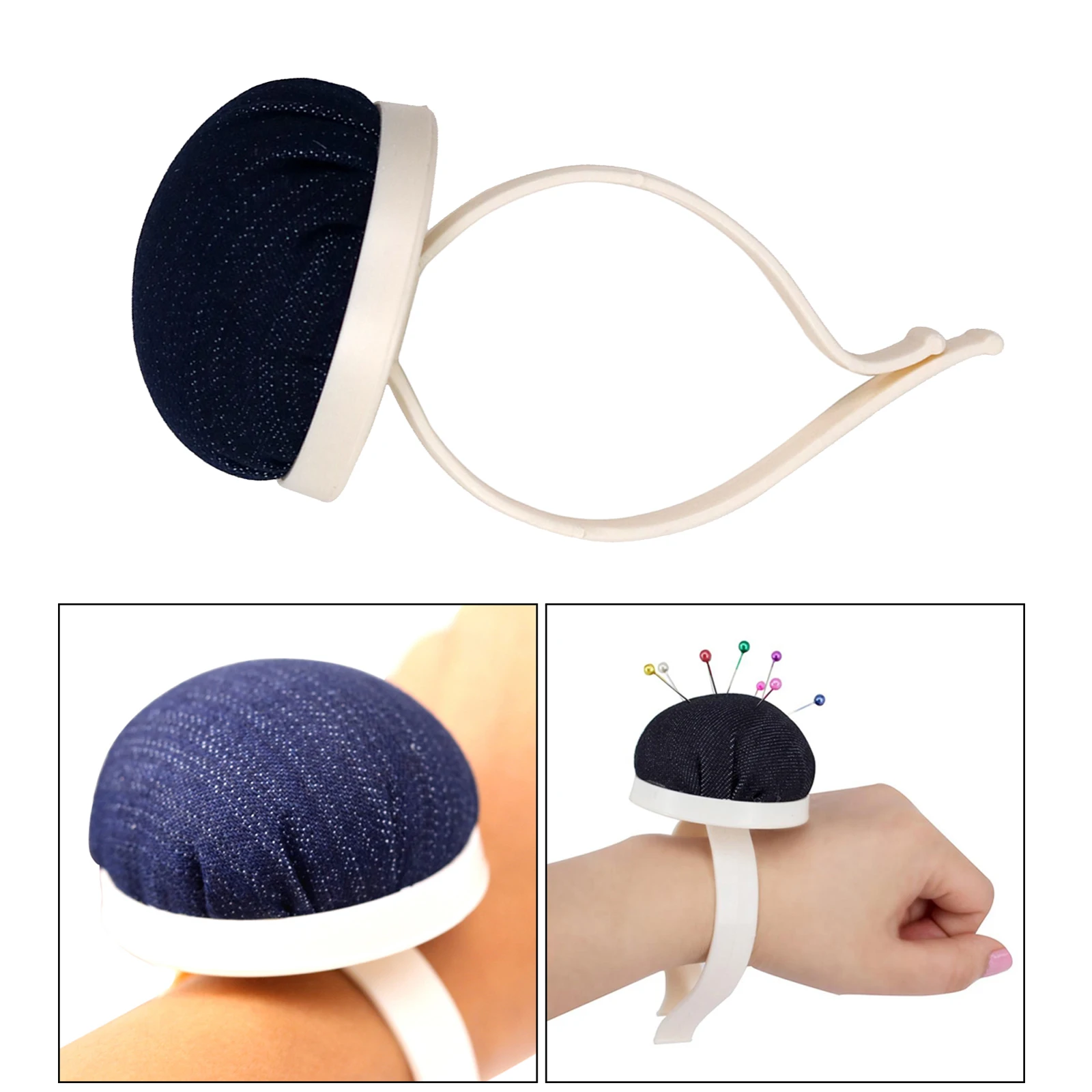 Plastic Wrist Wearable Pin Cushion (Cowboy) Sewing Needle Pincushions for Tailor Dressmaker Designer DIY Craft Sewing Accessory