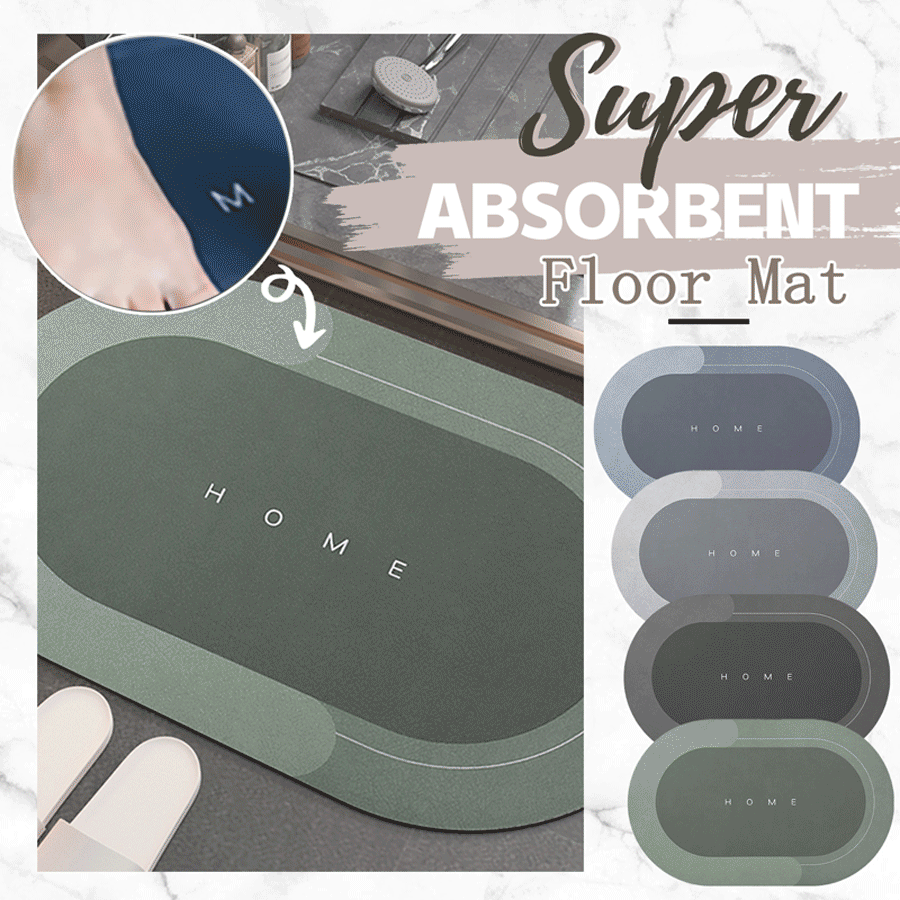 Super Absorbent Floor Mat Non-Slip Soft Microfiber Memory Foam Quick-Dry  Absorbent Entrance Rug Bathroom Kitchen doormat - AliExpress