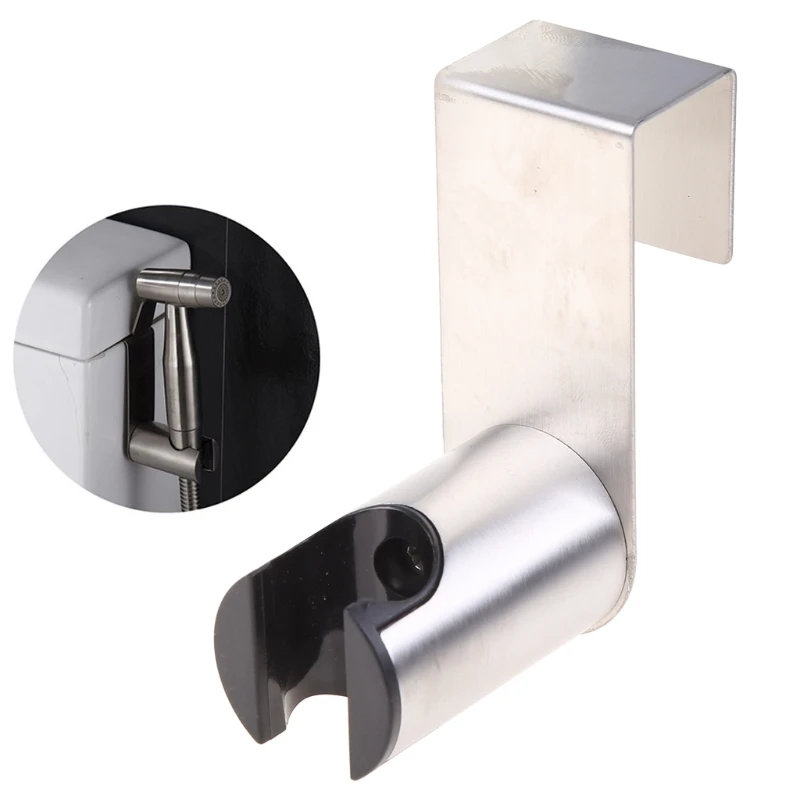 New Stainless Steel+ABS Holder Hook Hanger For Hand Shower Toilet Bidet Sprayer