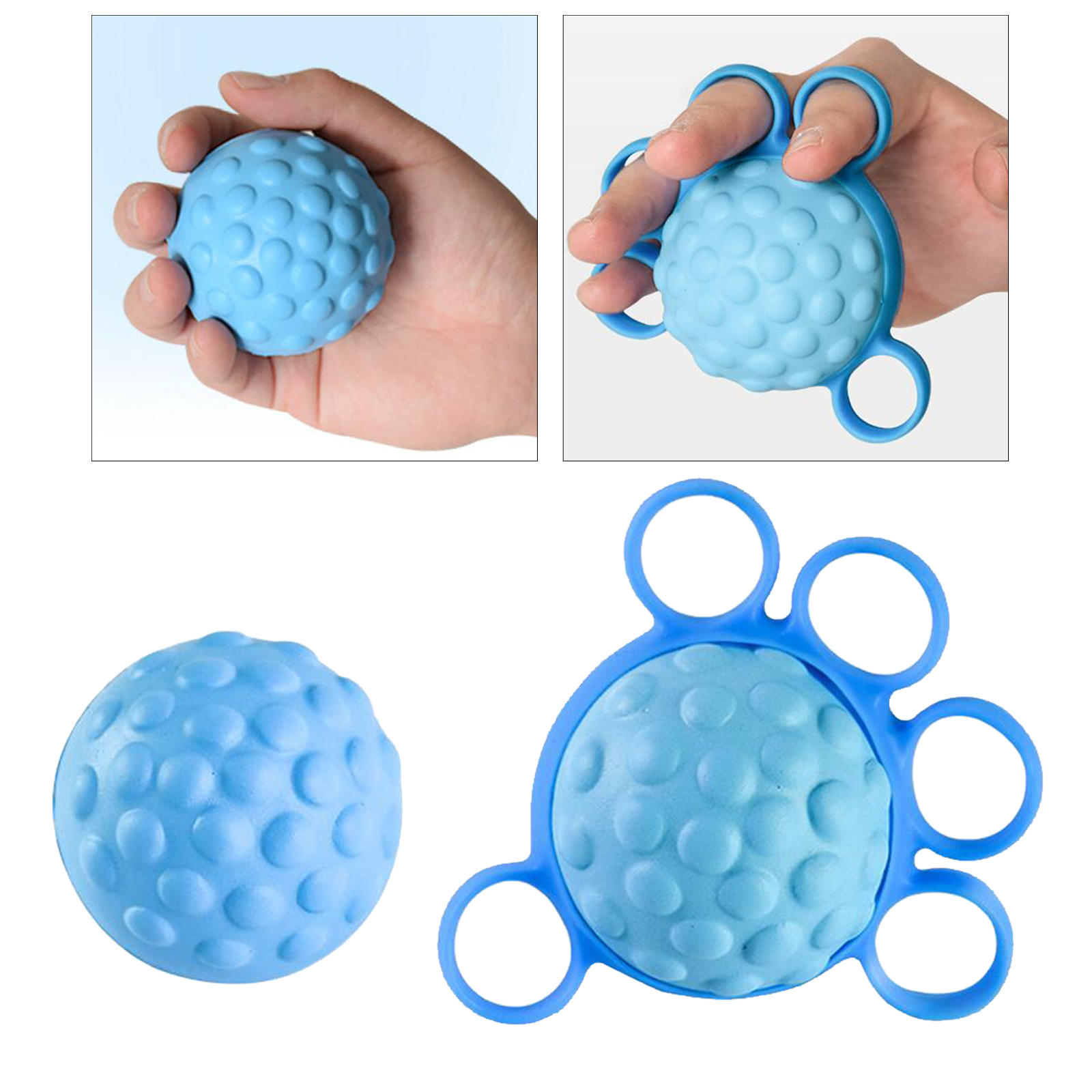 Finger Grip Ball Squeeze Strength Train Exerciser Hand Stroke Hemiplegia Recovery