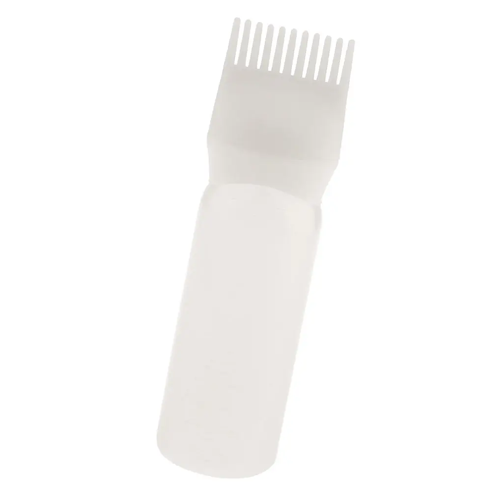  Comb Applicator, Comb Applicator Bottle with Graduated Scale for Salon Hair Coloring And Hair Dying(120ml, White )