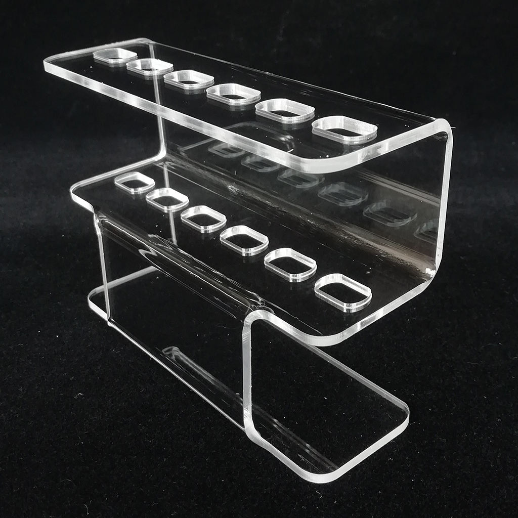 Clear Eyelashes Tweezers Holder Bathroom Tabletop Display Stand 135x40x80mm