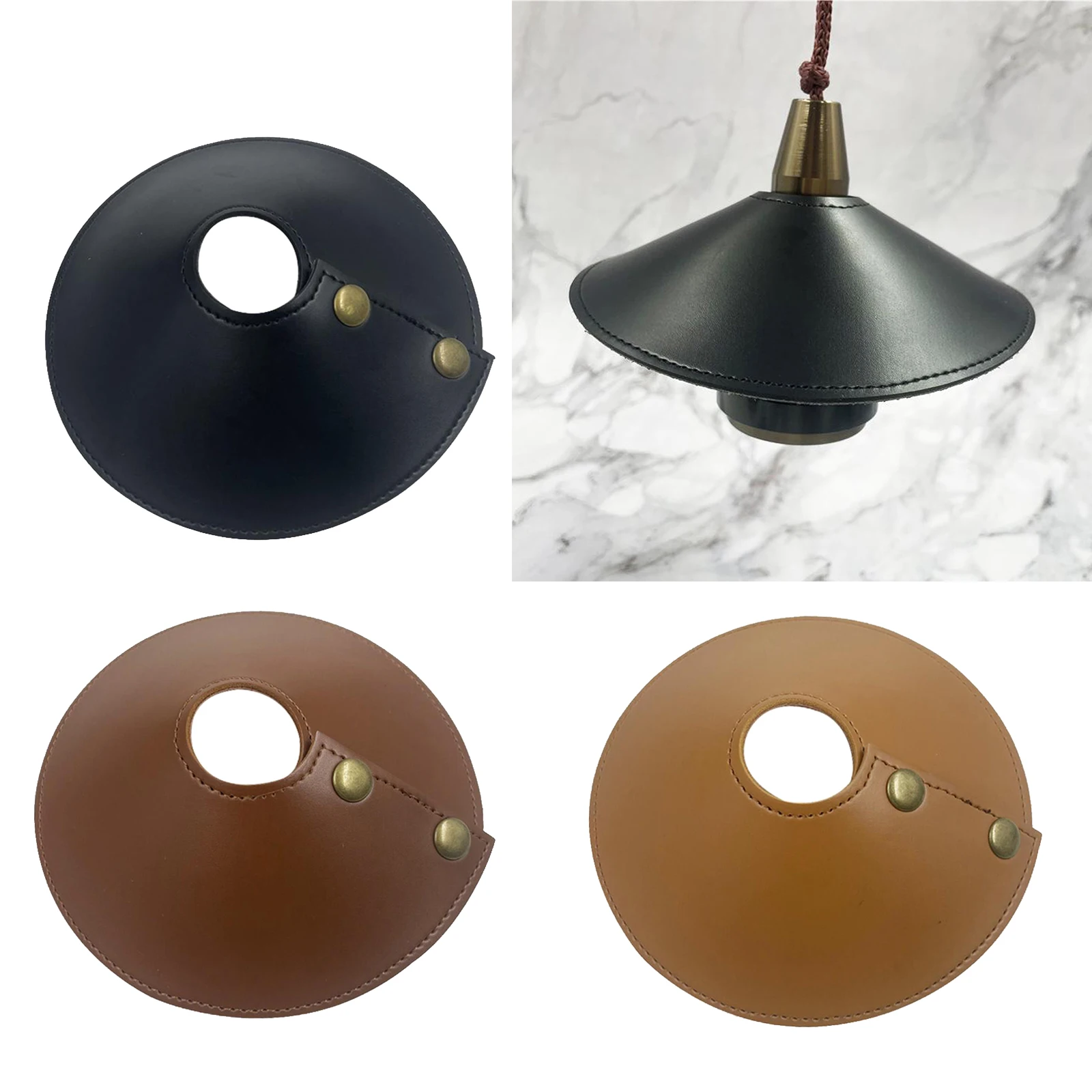 Modern Leather Lampshade, Outdoor Lamp Shade Replacement Thickened Cover Dust-proof