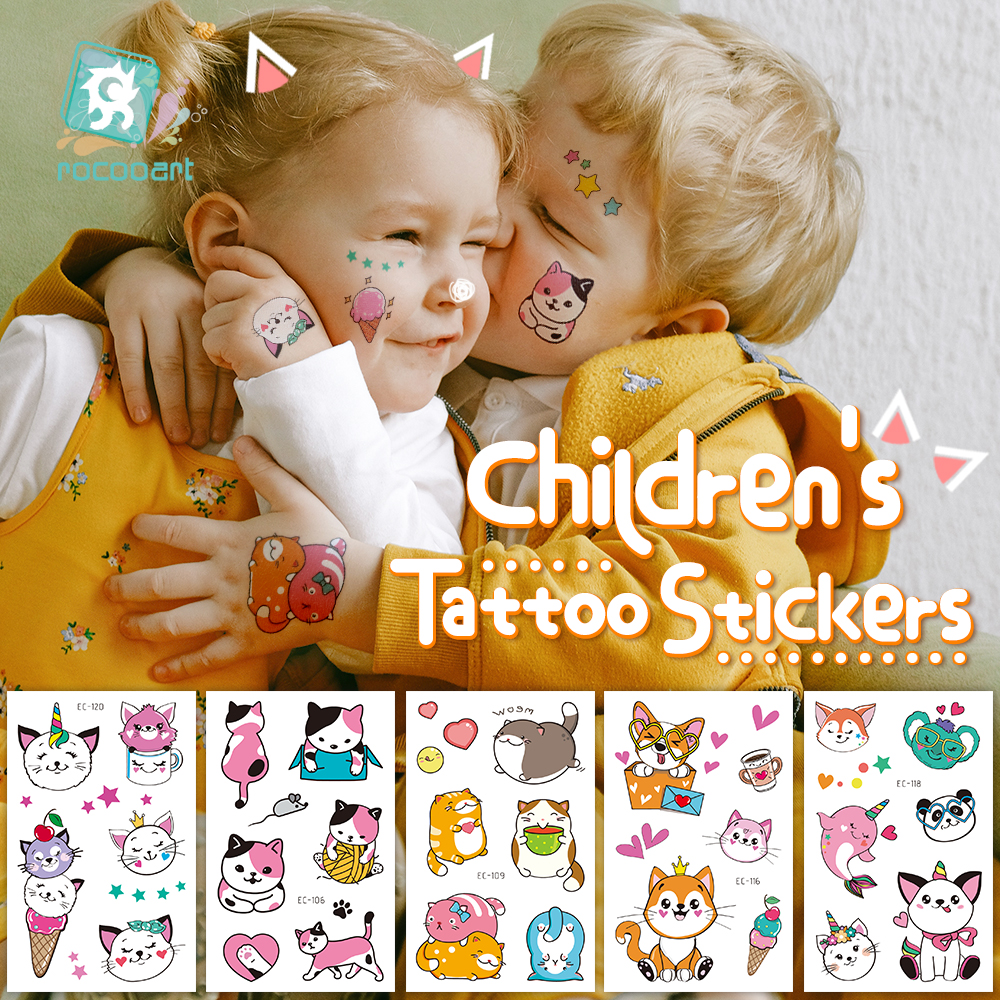 Best of Kids Cartoon Animals Waterproof Temporary Tattoo Cute Pet Cats Dogs Tattoo Stickers Children Boy Girl Fake Body Art Flash Tatoo Reviews & Tips