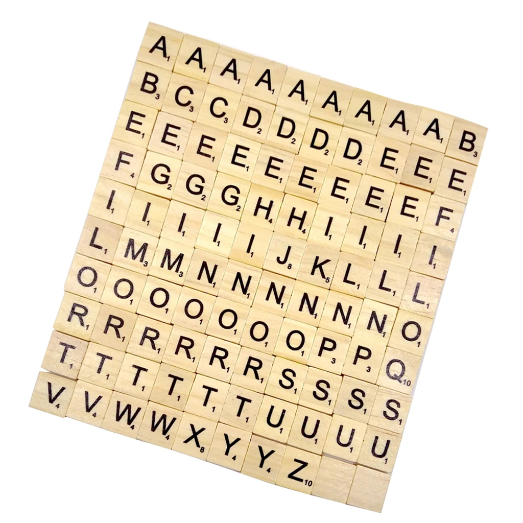 100pcs A to Z Wood Tile Black Letters Puzzle Alphabets Board Crafts Crafting Accessory 18*20mm 100pcs A to Z Wood Tile Black Letters Puzzle Alphabets Board Crafts Crafting Accessory 18*20mm