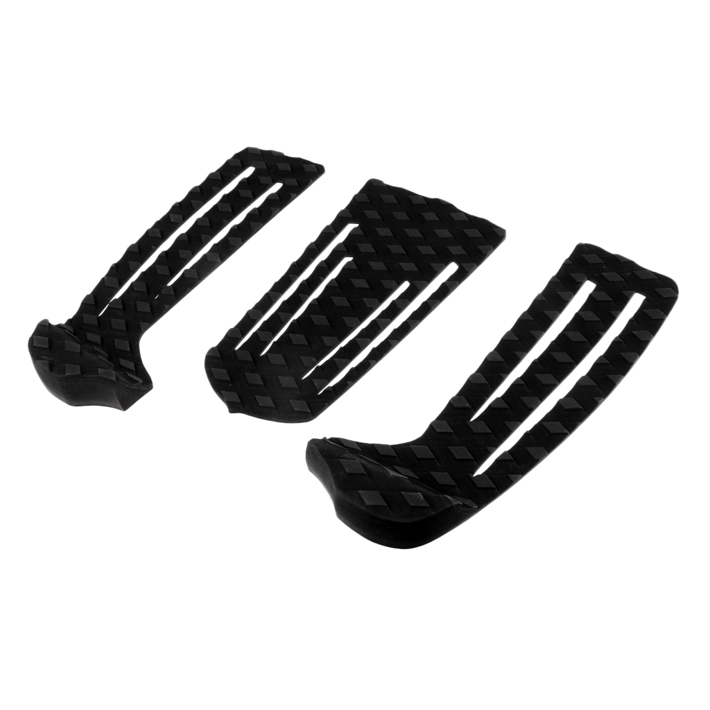 MagiDeal 3 Pieces Non-Skid Surfboard Traction Pad Skimboard Tail Pad for Paddleboard Longboard Paddleboard Shortboard Mat Gear