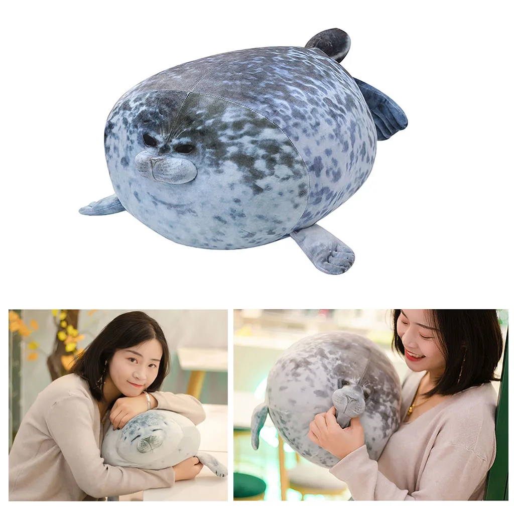 Seal Stuffed Jumbo Giant Large Animal Plush Pillow Toy Soft Doll 20cm Gray