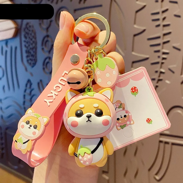 XM-funny Cute and fashionable cartoon Shiba Inu keychain bag pendant IG  popular couple bear pendant keychain special gift - AliExpress