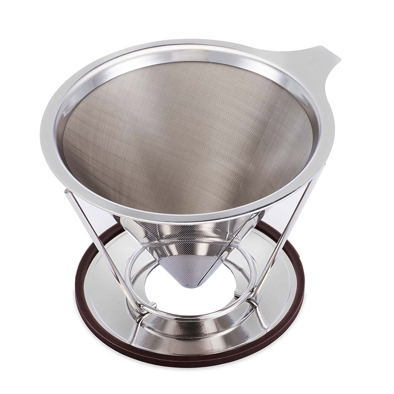 Double Layer Stainless Steel Pour Over Coffee Dripper Coffee Filter Basket Tool Double Layer Stainless Steel Pour Over Coffee Dripper Coffee Filter Basket Tool