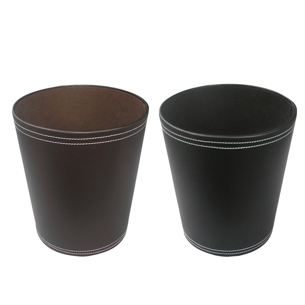 Black/Coffee Kitchen Bathroom Bedroom Office Wastebasket Garbage Bin Trash Can Waste Storage Basket