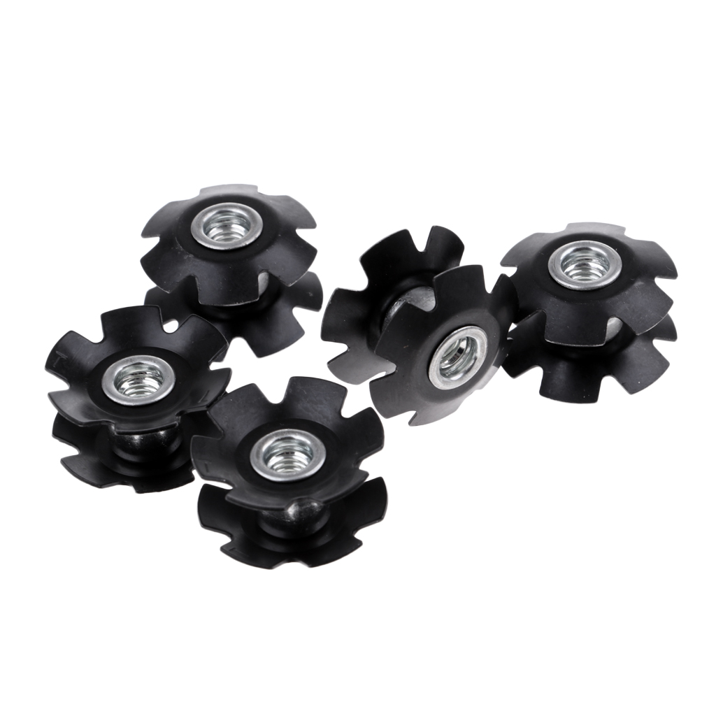 5Pcs Lightweight Headset Star Fangled Nuts Star Washer Headset Cap for Road MTB Bike Star Nut Accessories for Forks