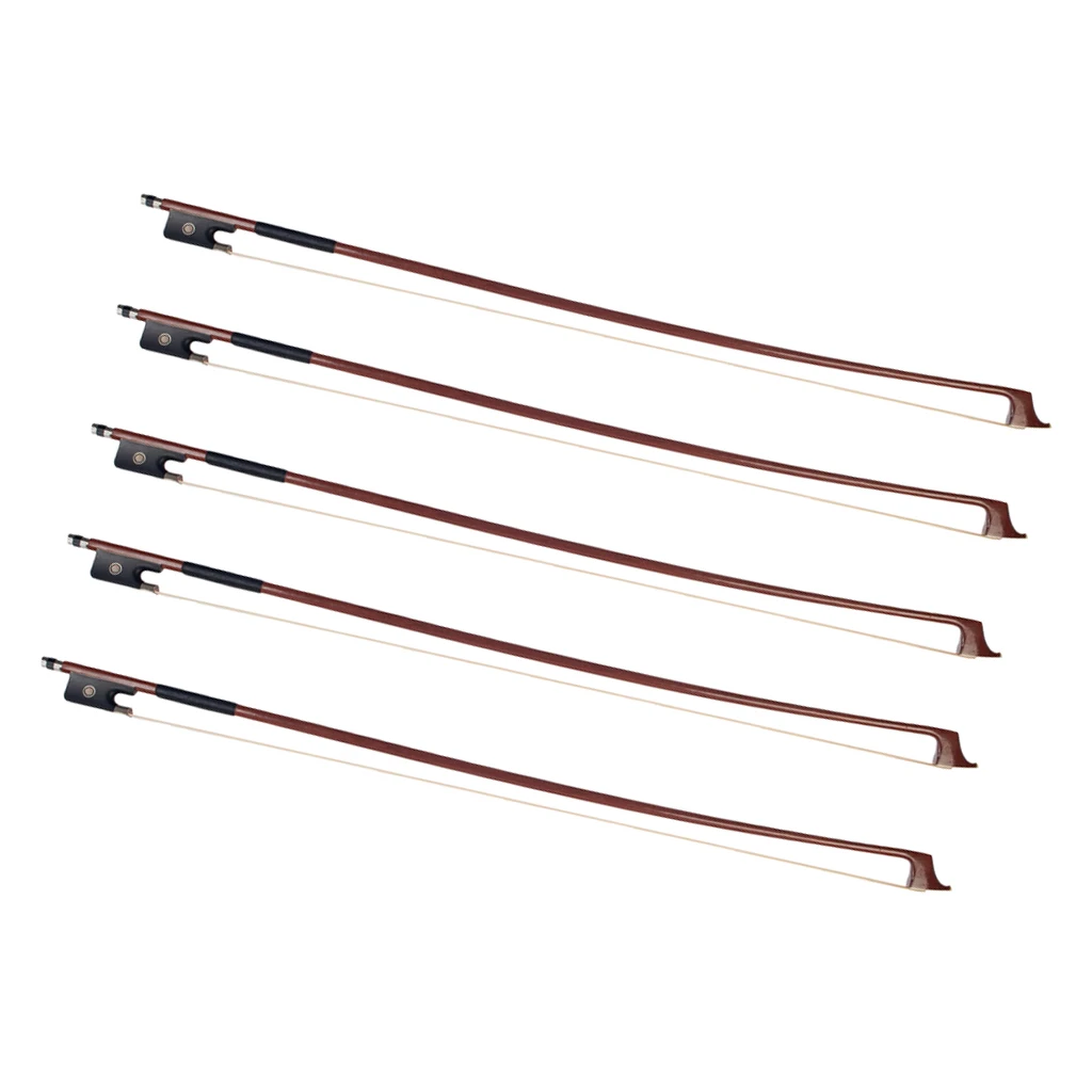 Pack/5pcs Brown 4/4 Cello Bows 70x3x3cm for Cellist Performing Accessory