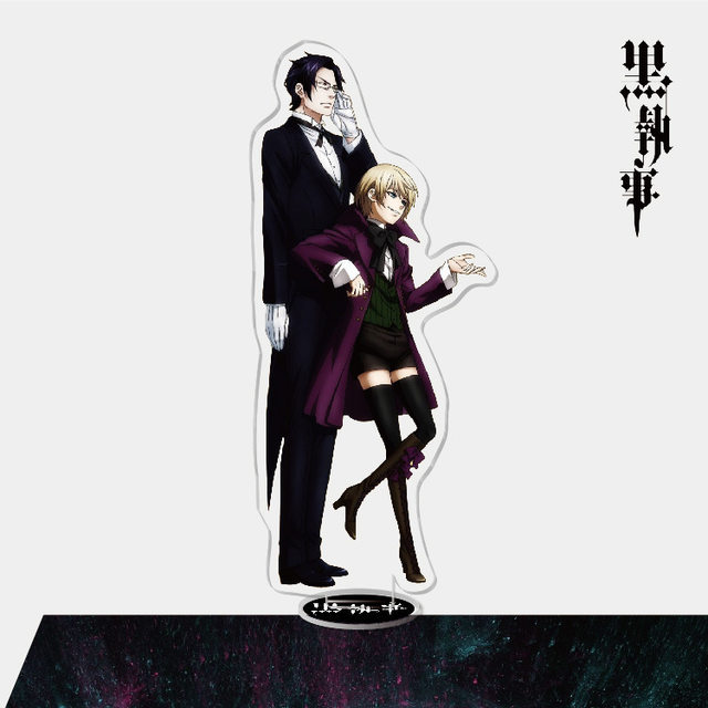 Anime Black Butler Kuroshitsuji Cosplay Stand Model Plate Sebastian  Michaelis Ciel Figures Standee Desk Decoration For