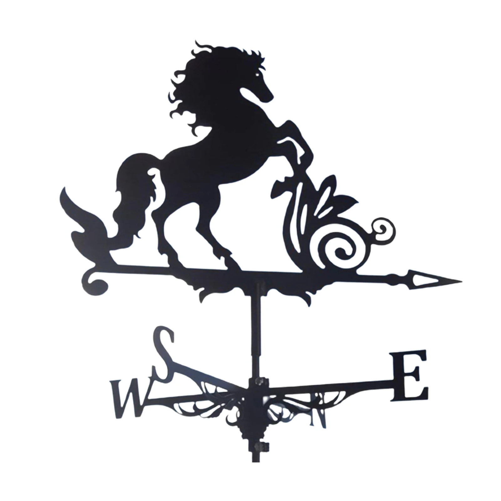 Practical Horse Weathervane Roof Mount Weather Vane Garden Decor Ornament