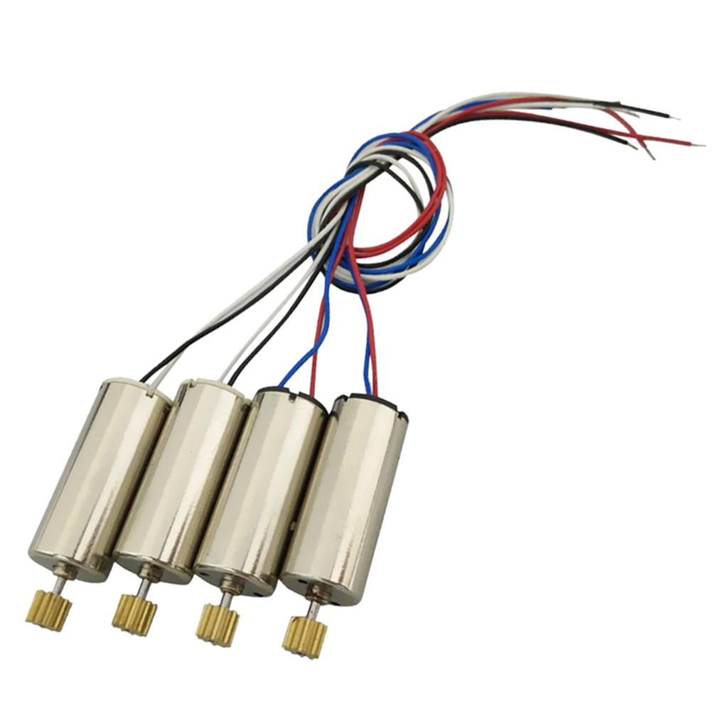 Set of 4 Coreless 7.4V Motors with Copper Gear for DFD F183  H8C RC Drones And More Quadcopter Toys