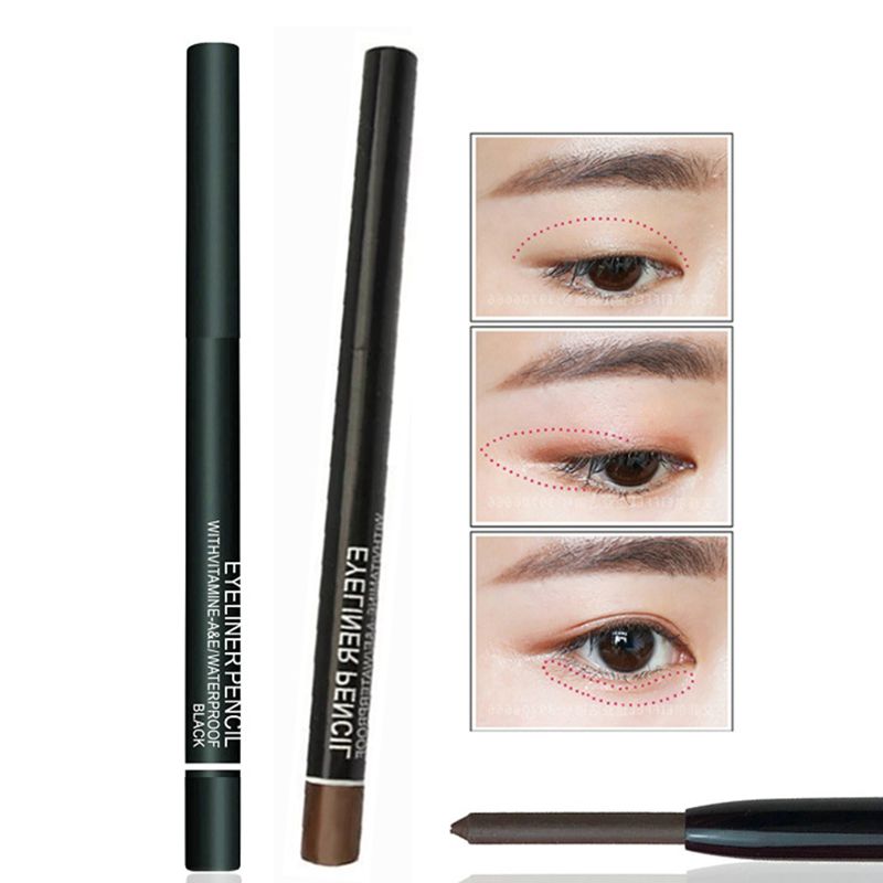 Best of Black Brown Eyeliner Pen Quick-drying Eyeliner Automatic Rotating Eyeliner Gel Pen Smooth Pencil Beauty Big Eyes Makeup Cosmetic Reviews & Tips