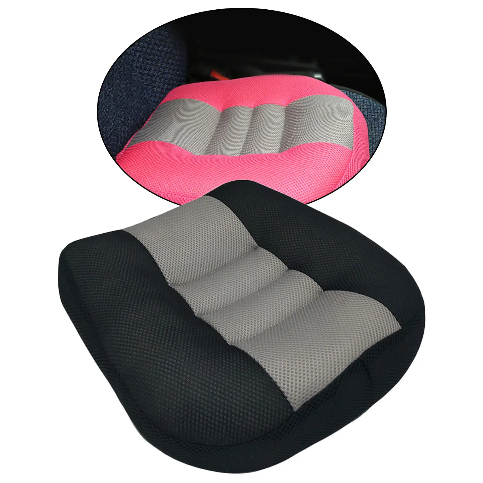 Car Booster Seat Cushion Thickened Heightening Height Boost Mat Breathable Angle Lift Seat Pad Increase The Field of View