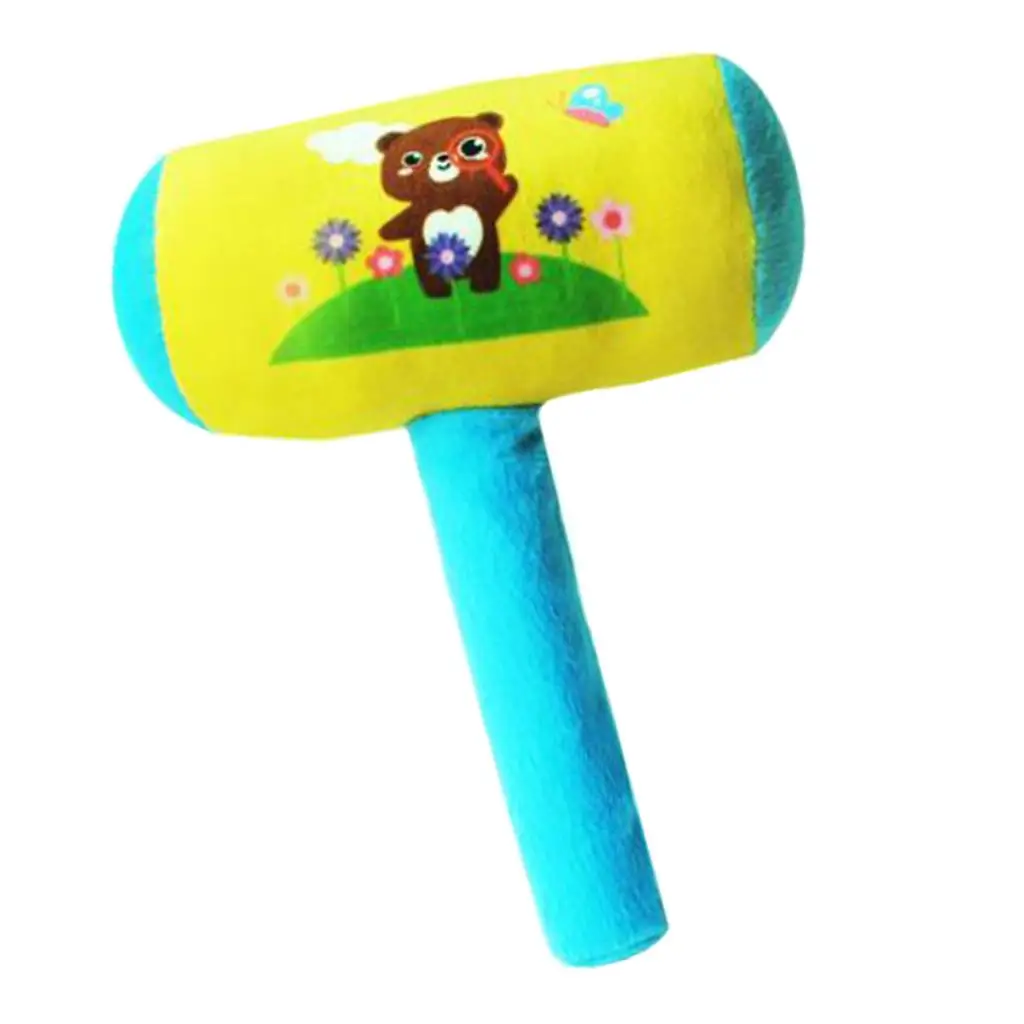 9.37 inch Plush Hammer Cotton Filled Baby Toy Training Toddler Kids Educational Toy