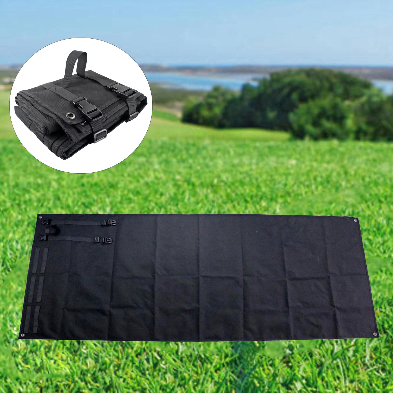 Tactical Non Slip Shooting Mat Portable Waterproof Roll Up Mat Outdoor Camping Pad Lightweight Nylon Cloth Hunting Mat