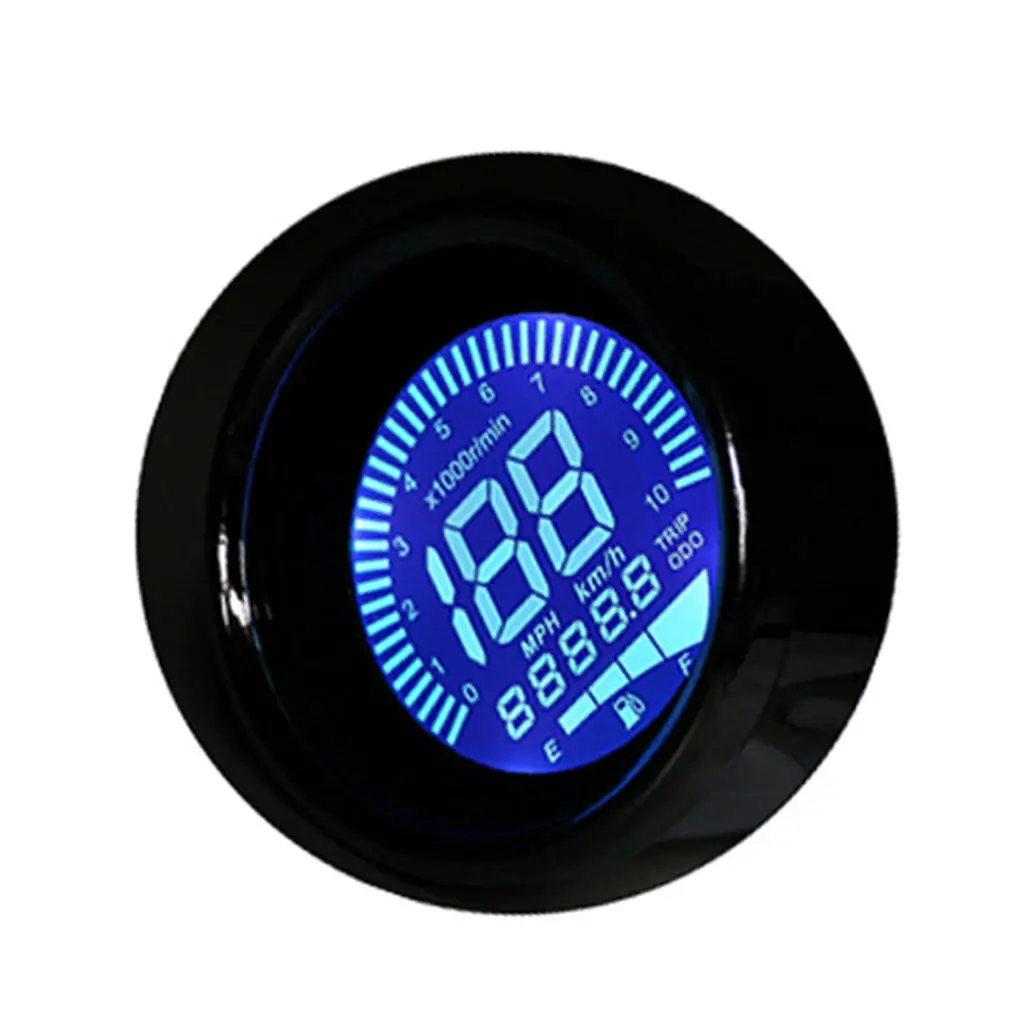 Motorcycle LED Speedometer Odometer Tachometer Multifunction Fuel Gauge