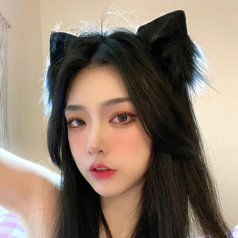 VIGVAN Cat Wolf Fox Ears Animal Cosplay Cute Lolita Accessories for Halloween 