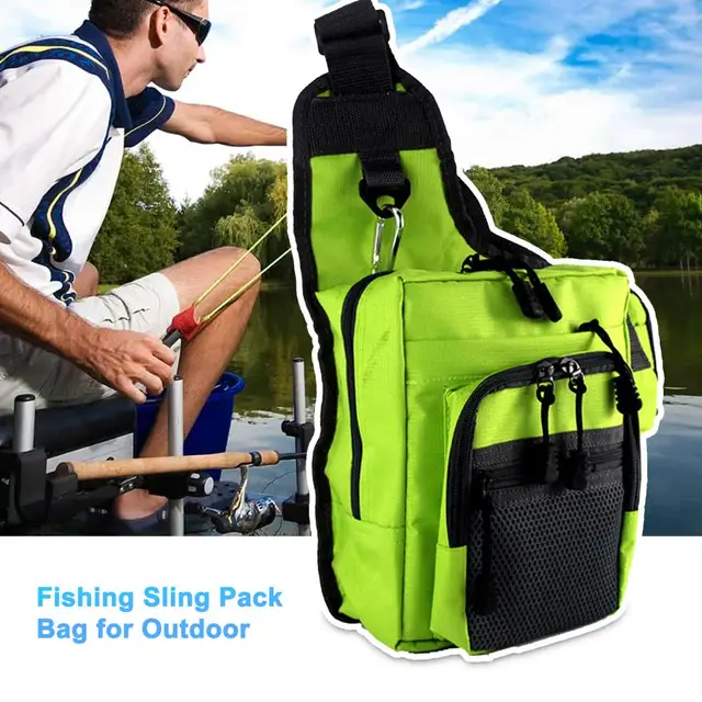 Crossbody Fishing Tackle Bag Lure Bait Storage Bag Shoulder Strap Bag  Polyester Water Resistant Bag Fishing Sling Pack Outdoor - AliExpress
