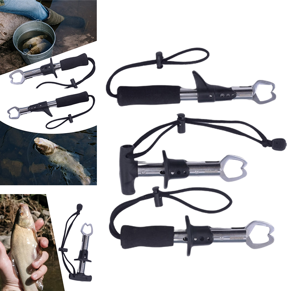 Fish Lip Gripper 15KG with Scale Ruler Fishing Lip Gripper Tool