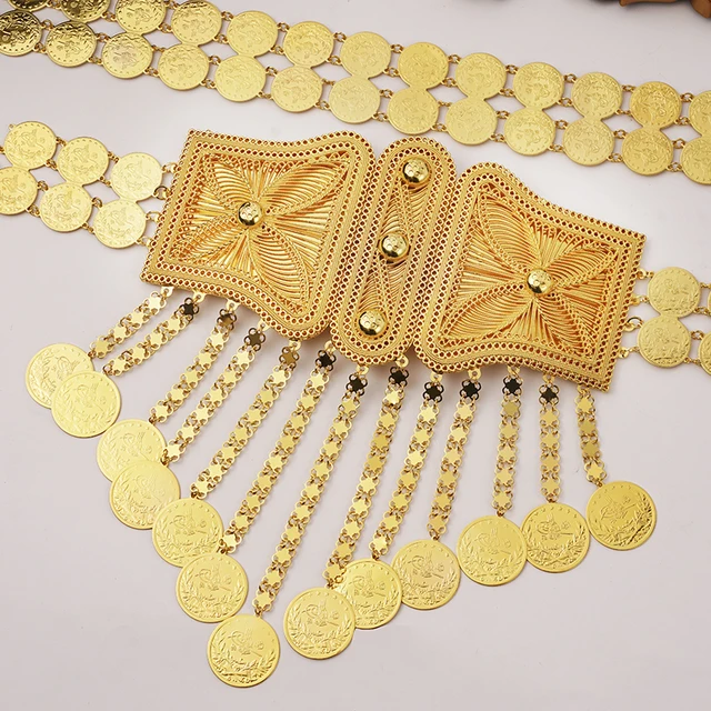 Copper Gold Plating Iran Iraq Wedding Jewelry For Bridal Kurdish Coin Belts  Caftan Dress Accessories Arabia Body Jewelry Bijoux - Body Chain -  AliExpress