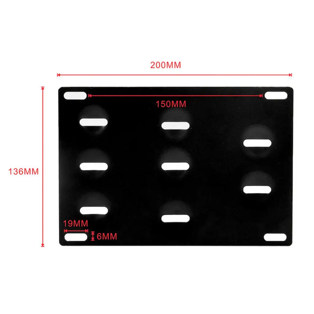 Aluminum Front Tow Hook License Number Plate Holder Board Support for  E82 88 91 93 70 71