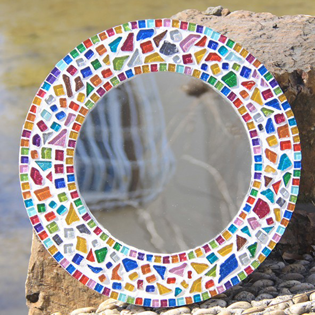 150 Pieces Rectangle Shape Assorted Colors Glass Pieces Mosaic Tiles Tessera for Arts DIY Craft 10x20mm