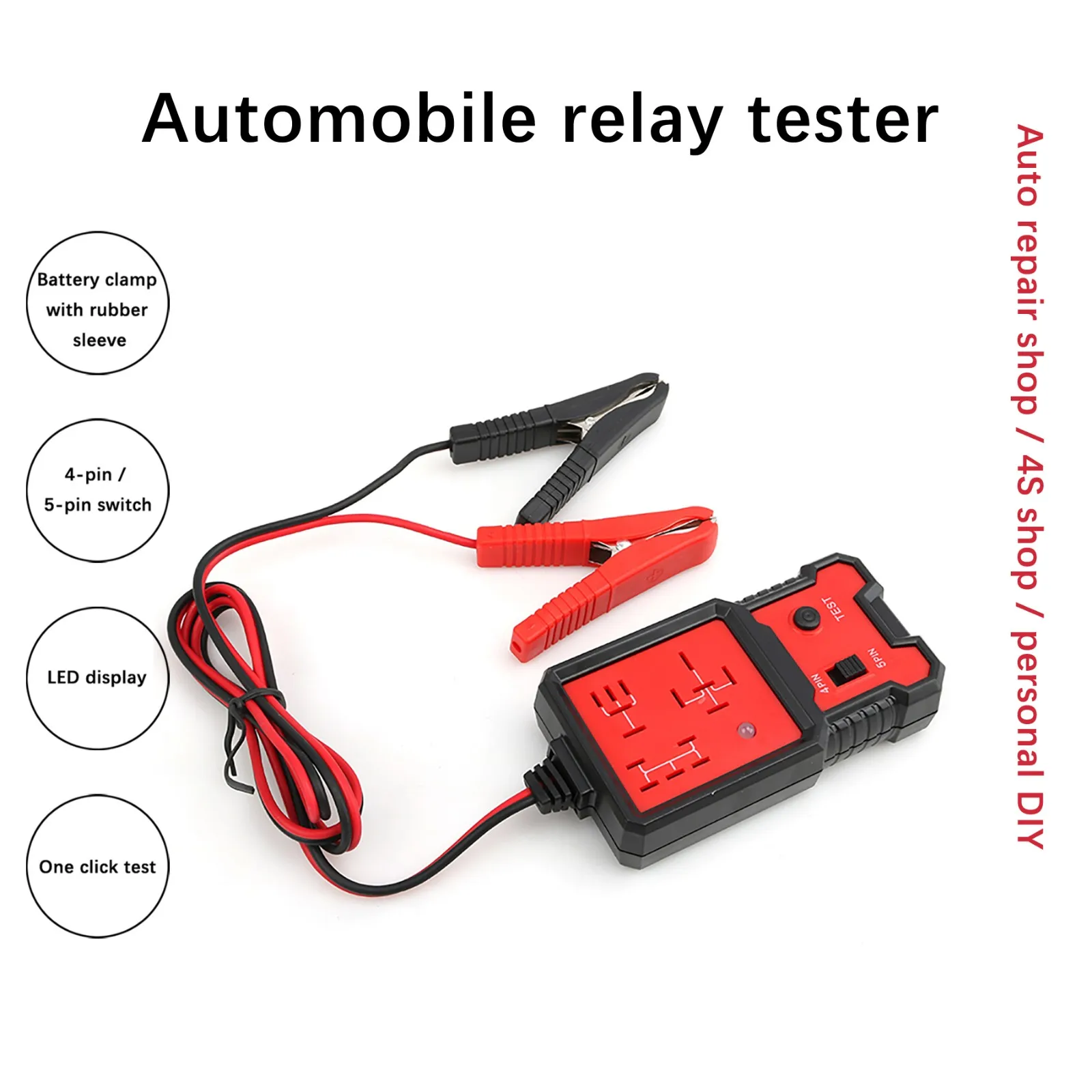 Relay Tester Automotive Kit Battery Checker Car Battery Diagnostic Checker Tools for Auto Repairing 12V Electronic Car Battery Tester 