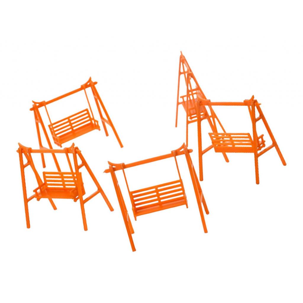 5x Miniature Garden Chair Swing Lounge Chair Rocking Chair Furniture