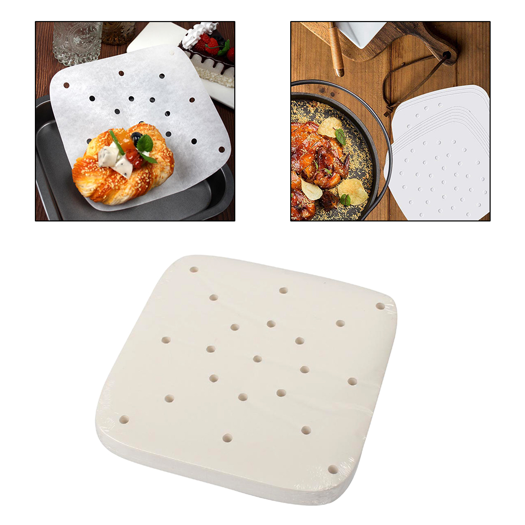 100pcs Baking Round Parchment Paper Liners Safe for Oven and Electronic BBQ Grill Greaseproof Paper Hamburger