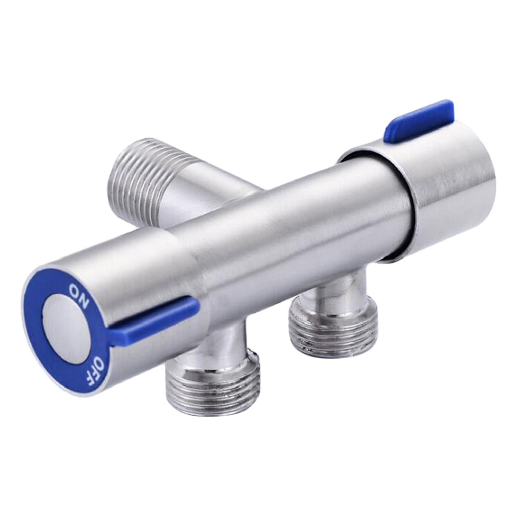 Stainless Steel Faucet Diverter Bathroom Diverter Valve Double Handle Dual Control Toilet Faucet Supplies