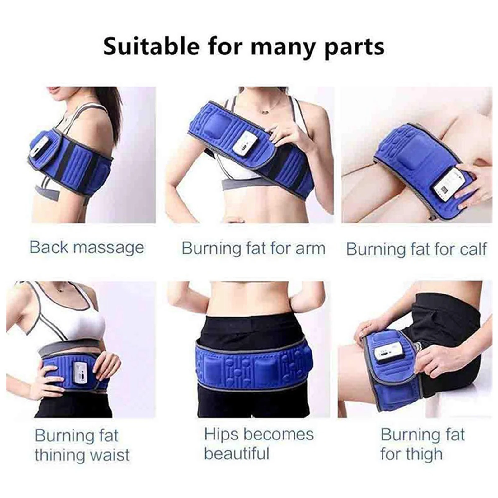 Slimming Belt Stimulator Body Vibrating Waist Massager Gym Fat Burning Abs Stimulator Men Women Workout Fitness