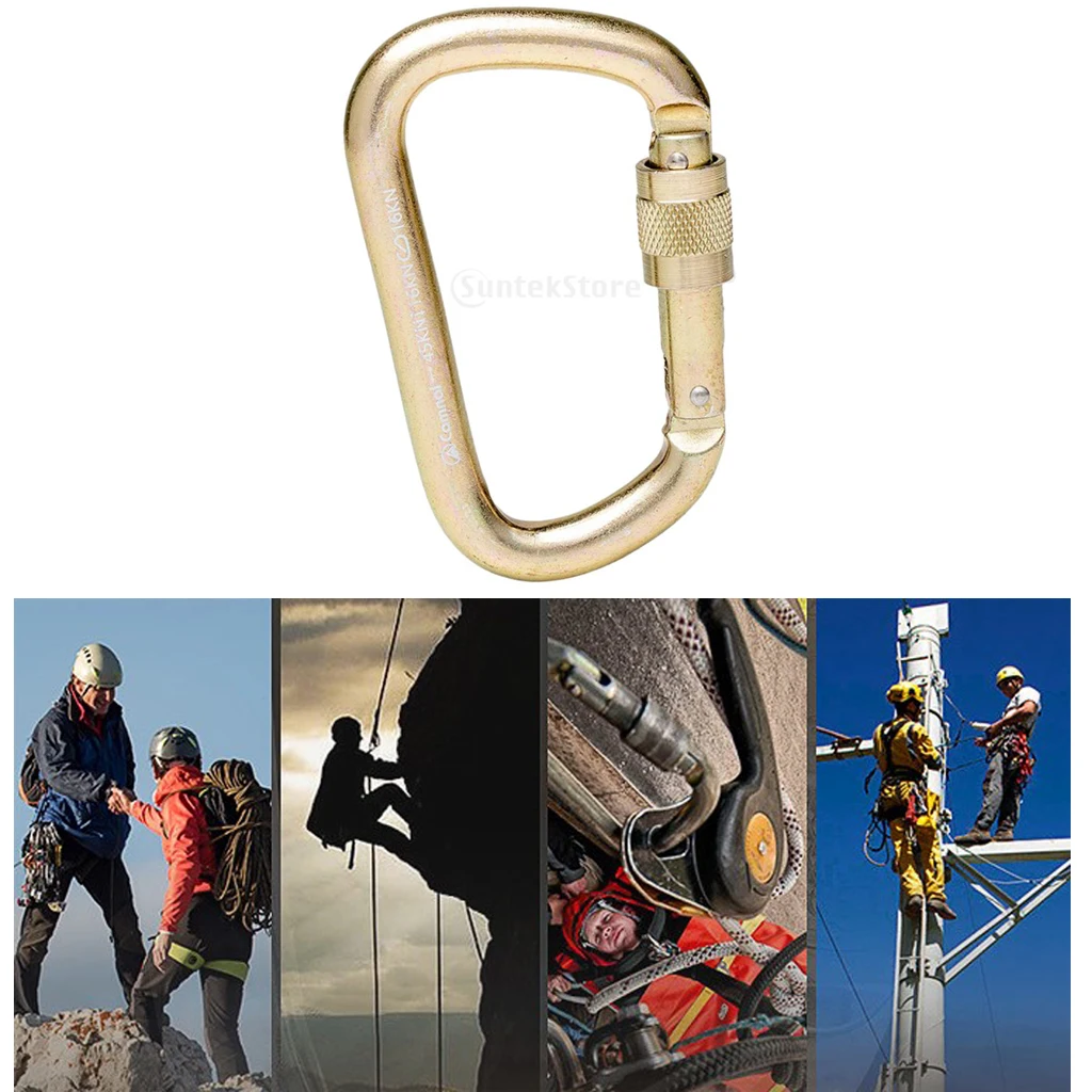 45KN Climbing   Twist Gate Carabiner Main Quickdraw Safety Buckle Hook